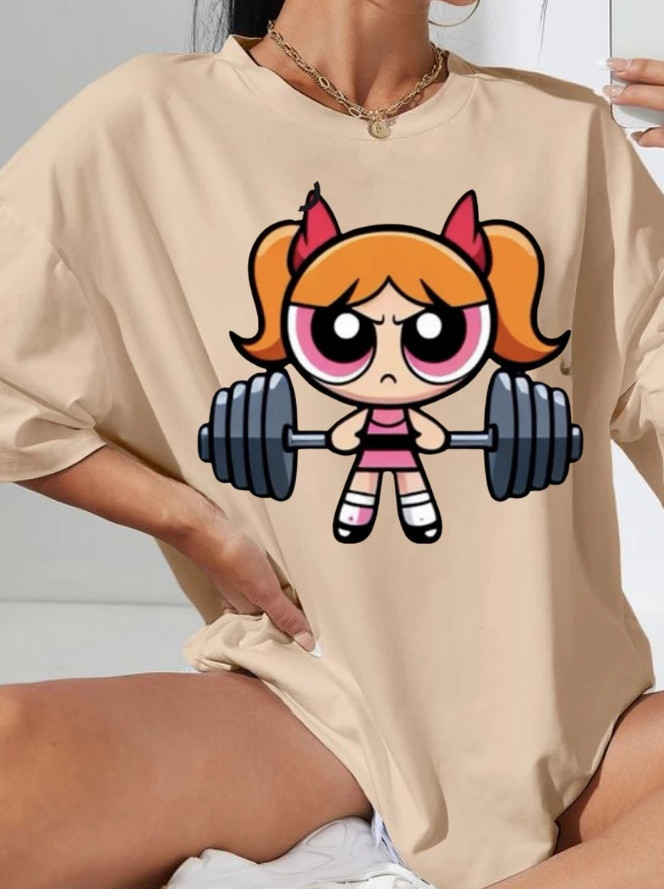 T-shirt Algodão Feminino Gym Larga Academia