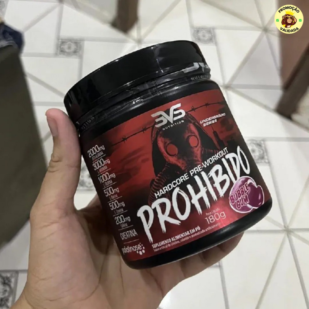 Pre Treino Prohibido 180g Sabor Green Apple