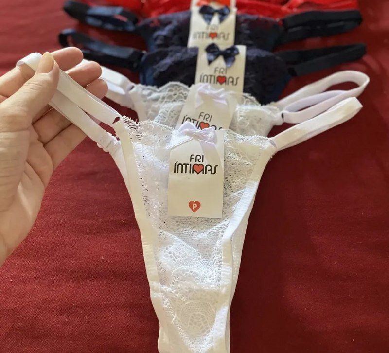 Kit 10 Calcinhas De Renda Tanga Fio
