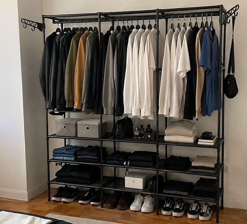 👕 Arara Organizadora 4 Colunas Em Aço Resistente