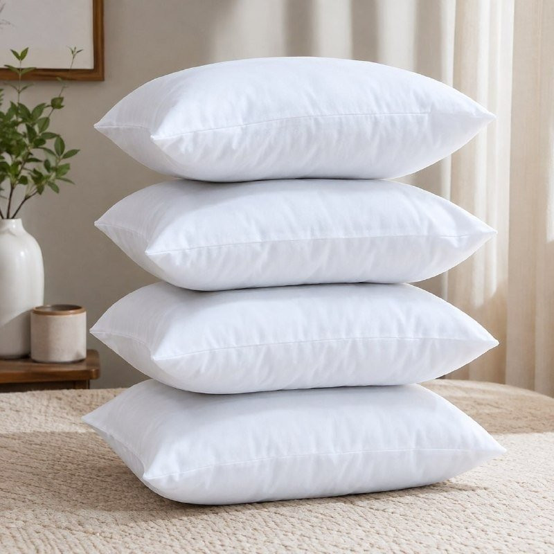 4 Travesseiros 100% Algodão Extra Firme Branco