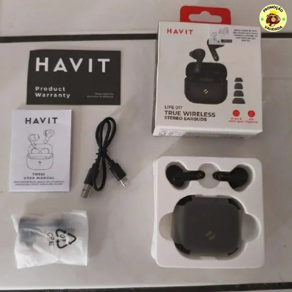 Fone De Ouvido Sem Fio Havit Tw982