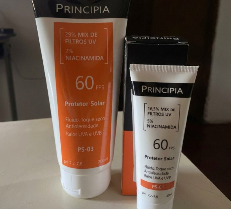Principia Kit Proteção Facial FPS 60 PS-01 + Corporal 60 PS-03