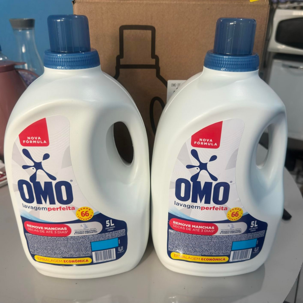 Omo Sabão Líquido Lavagem Perfeita 5L 2 Unidades