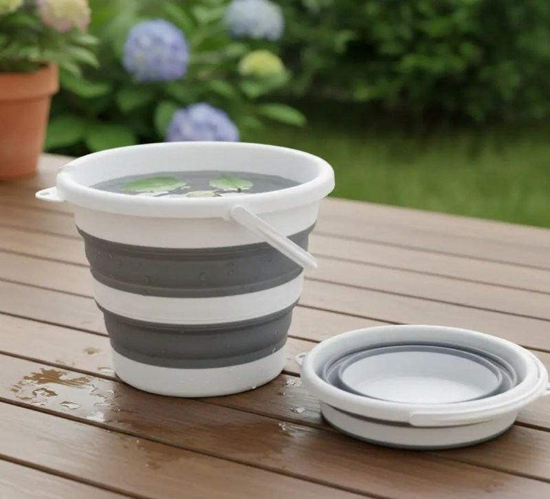Balde Dobrável Retrátil 10 Litros Silicone