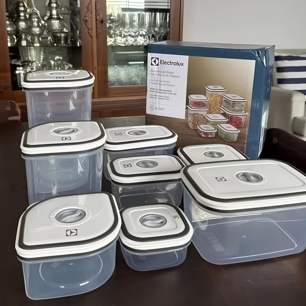Electrolux Kit 8 Potes Herméticos Plástico