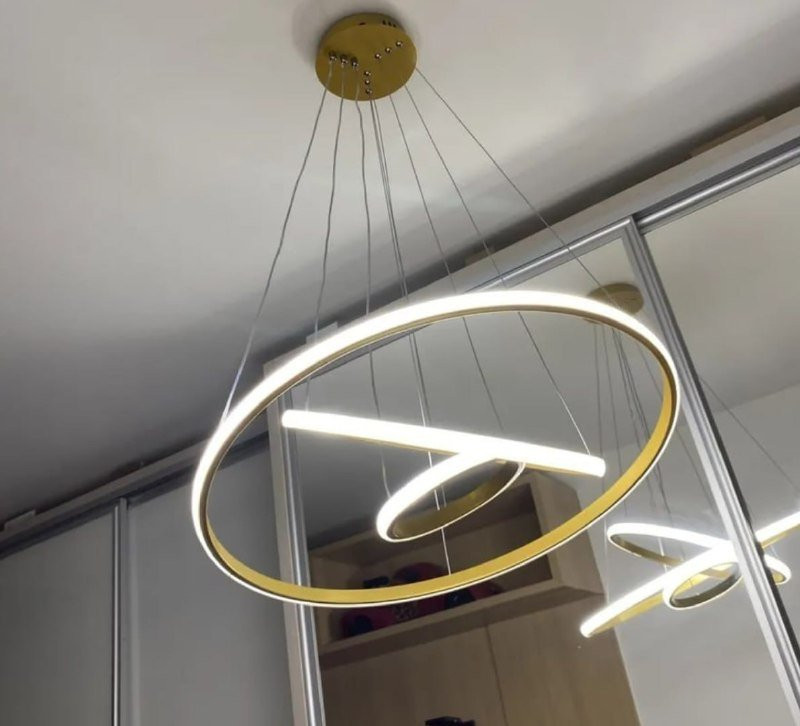 Lustre Led 60w, 3 Arcos Pendente Luminária Teto