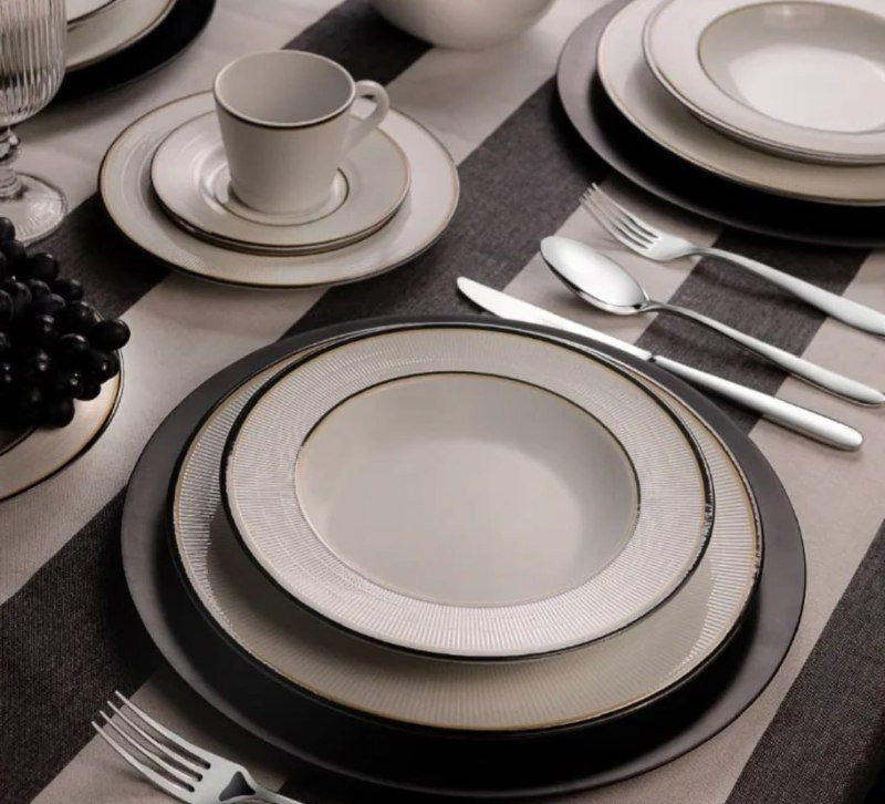 Aparelho De Jantar Tramontina Sienna Em Porcelana 20 Peças