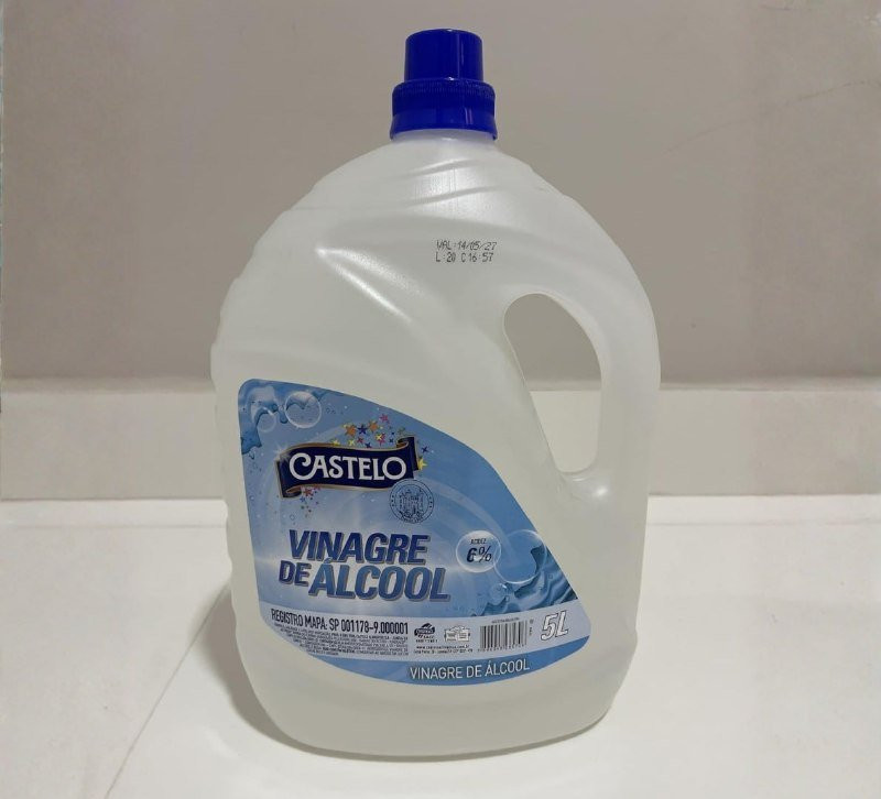 🍶 Vinagre de Álcool Concentrado 6% Castelo 5L
