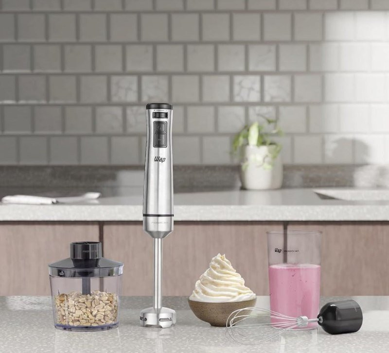 Mixer Elétrico 3 em 1 com Processador em Inox 220V/127v