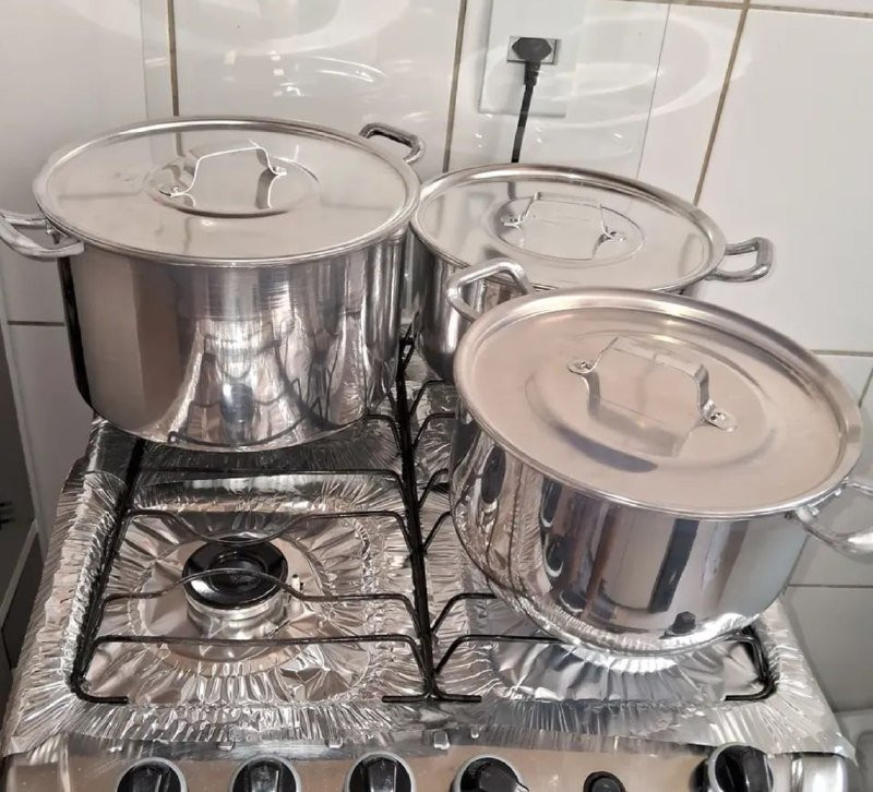 Kit 3 Panelas Galacto Utilidades Feijoada Caldo De Alumínio