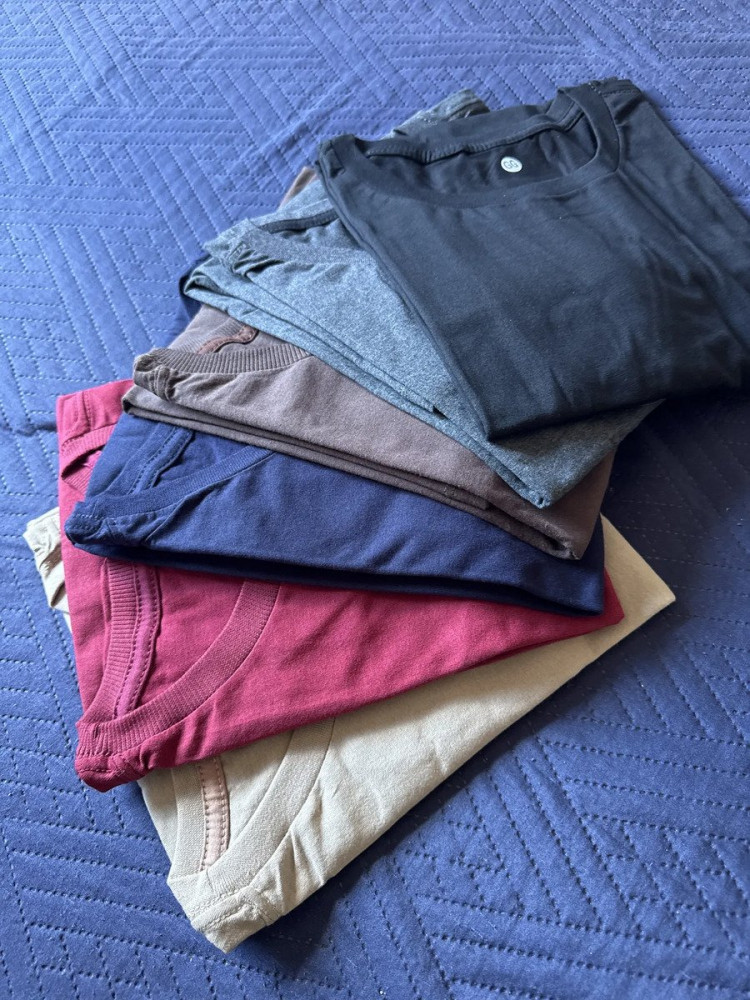 Kit 7 Camisetas Básicas Masculinas Algodão