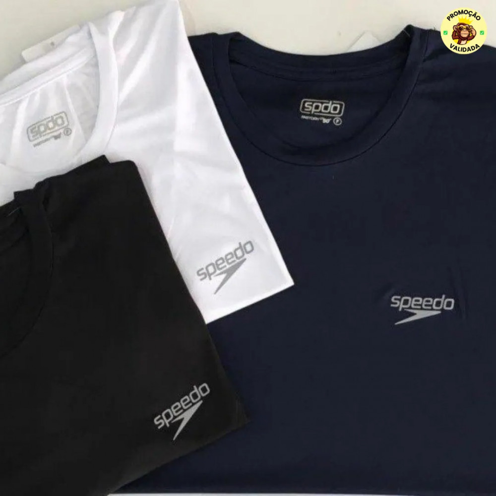 KIT 2 Camiseta Speedo Dry Fit Manga Curta Academiapor