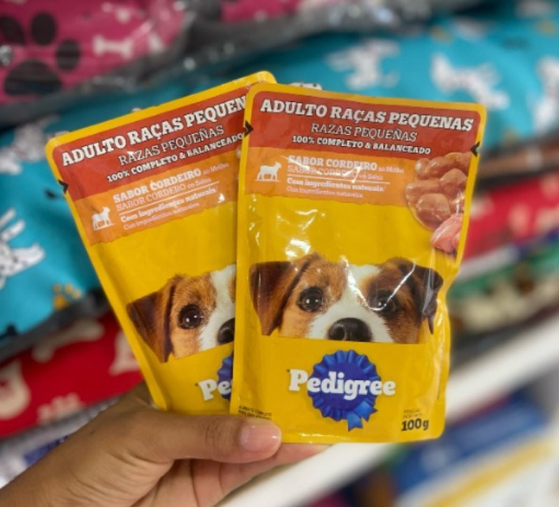 Pack Ração Úmida Pedigree Sachê Cordeiro ao Molho - 18 uni.