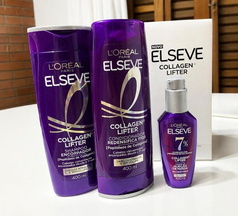 🧴 Elseve L'Oréal Colágeno (Shampoo, Condicionador e Sérum)