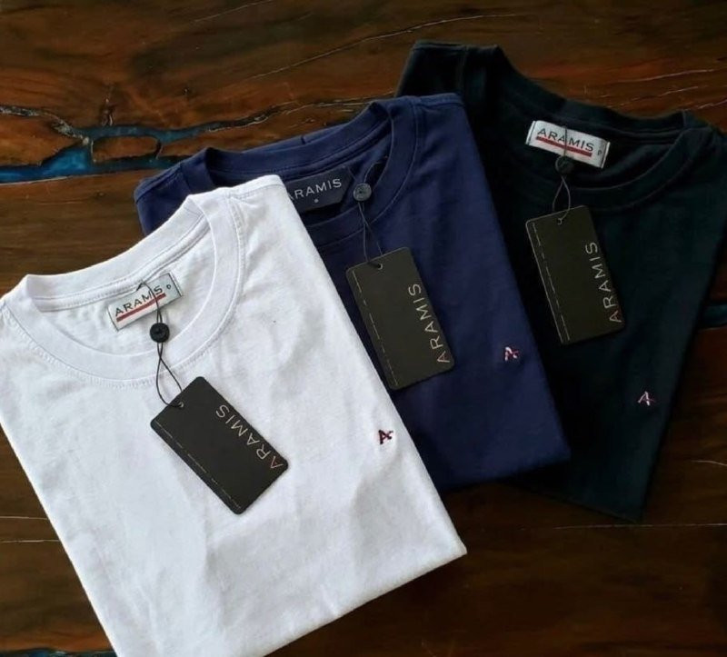 Kit 3 Camisetas Aramis Preta/branca/azul Marinho - Original