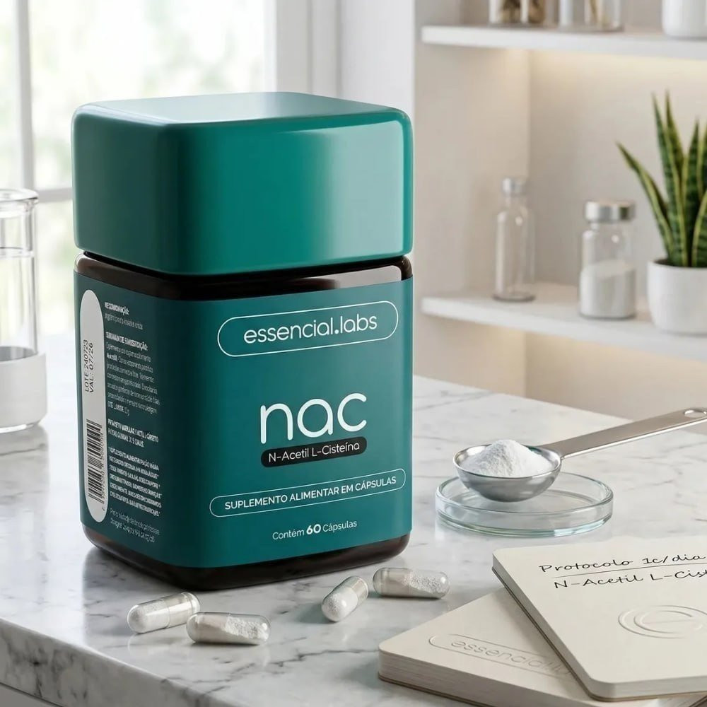 NAC 600mg N-Acetil L-Cisteína 60 Cápsulas