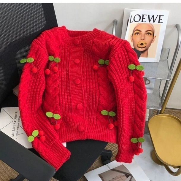 Cardigan Vintage Office Malhas Outono Inverno
