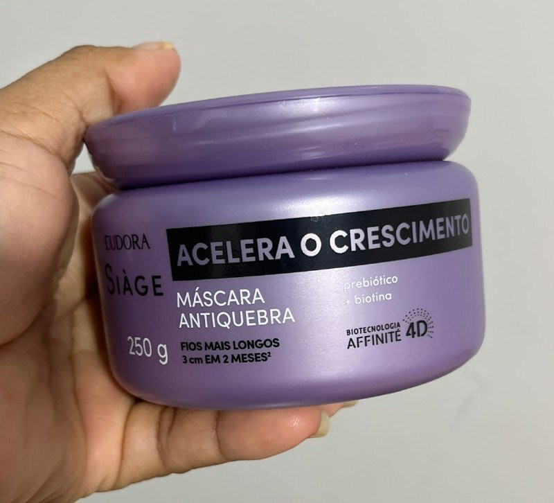 Eudora Máscara Capilar Siàge Acelera O Crescimento 250g