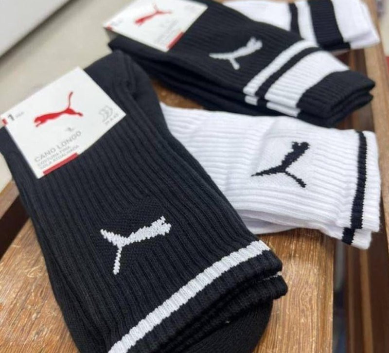 Kit 3 Pares Meias Puma Cano Alto