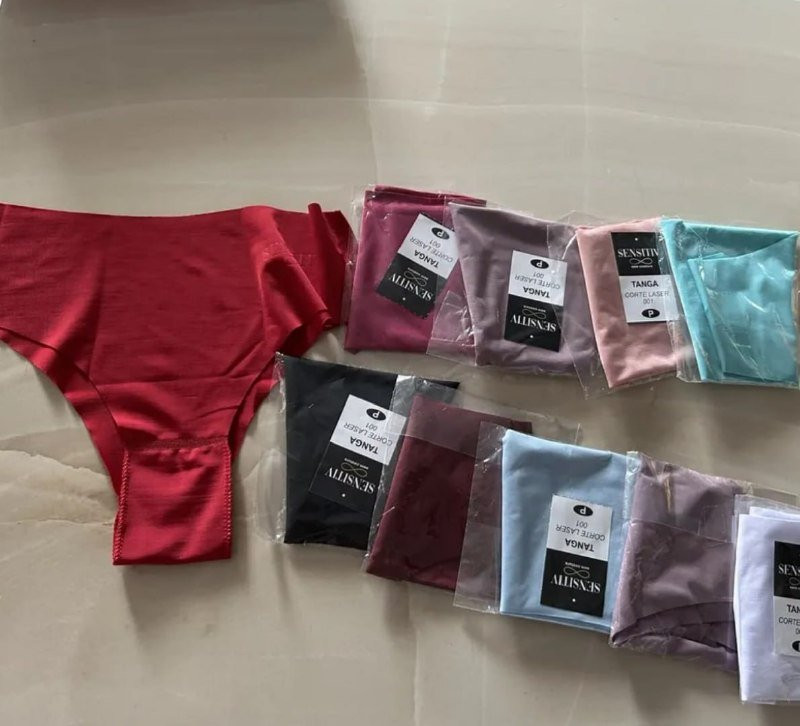 Kit 10 Calcinhas Tanga Sem Costura