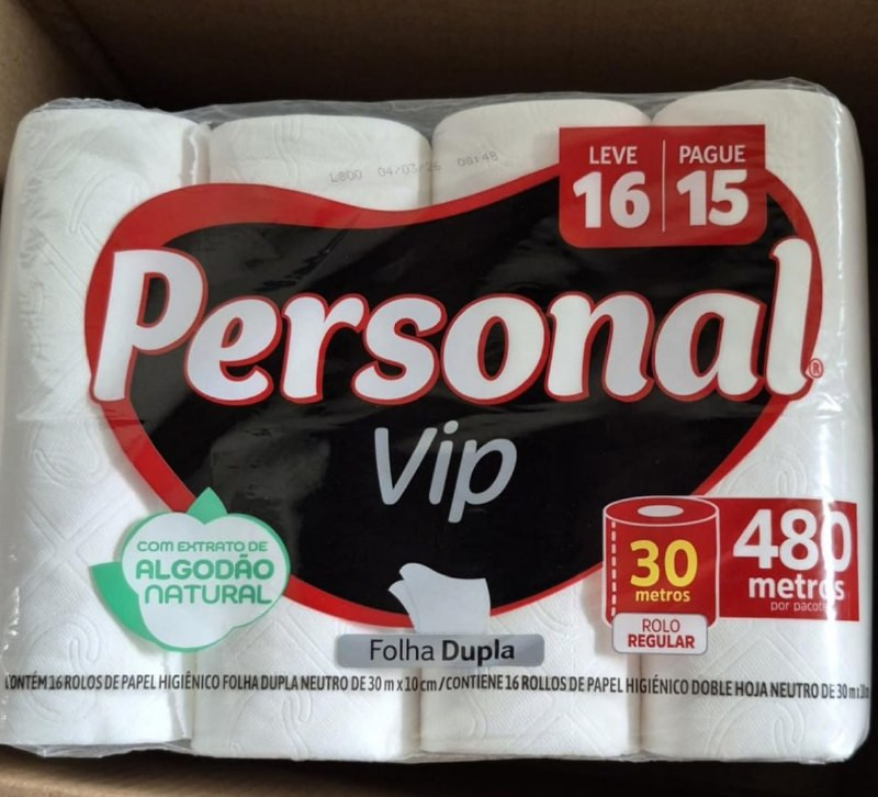 Personal Papel Higiênico Vip Folha Dupla 16 Rolos