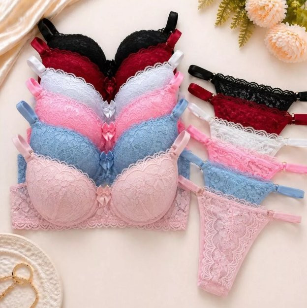 Conjunto Lingerie Renda Bojo Sutia e Calcinha