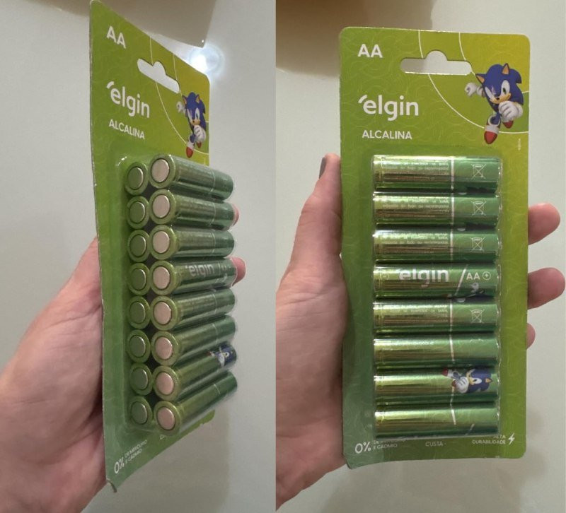 Pilha Alcalina AA com 16 unidades Elgin