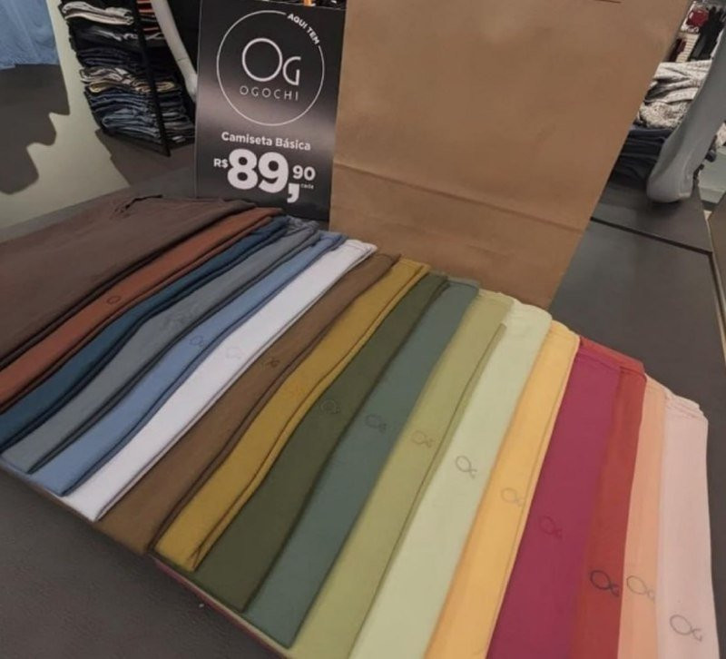 Camiseta Básica Slim Algodão Ogochi
