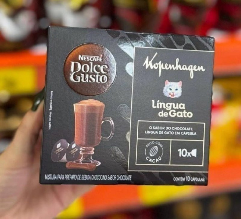 Achocolatado Nescafé Kopenhagen Língua de Gato 10 cápsulas