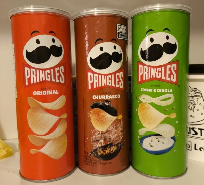 Pringles Pack Salgadinho 3 Sabores Original Creme e Cebola e Churrasco