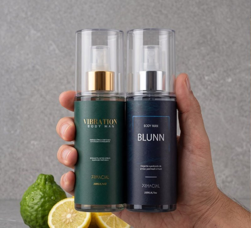 Kit Body Splash Masculino Vibration E Blunn 200ml