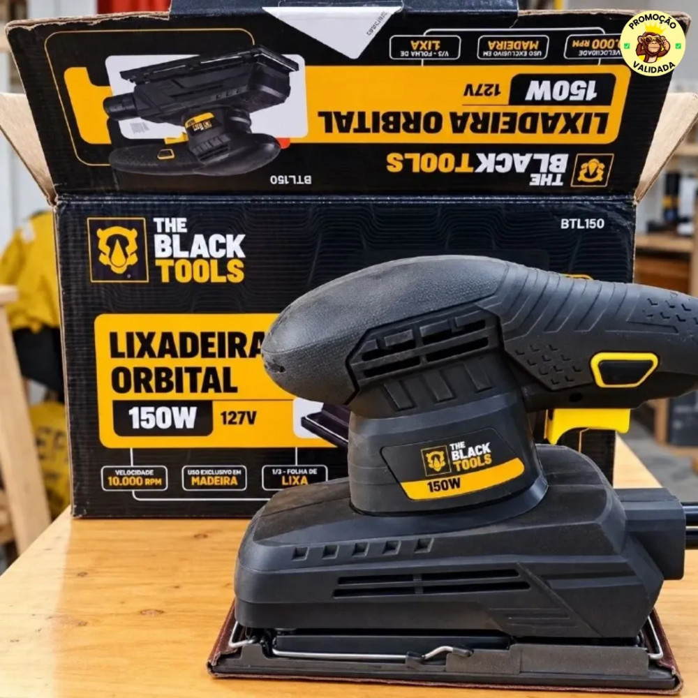 Lixadeira Orbital Btl150 10000 Rpm 150w 60hz 220V The Black Tools