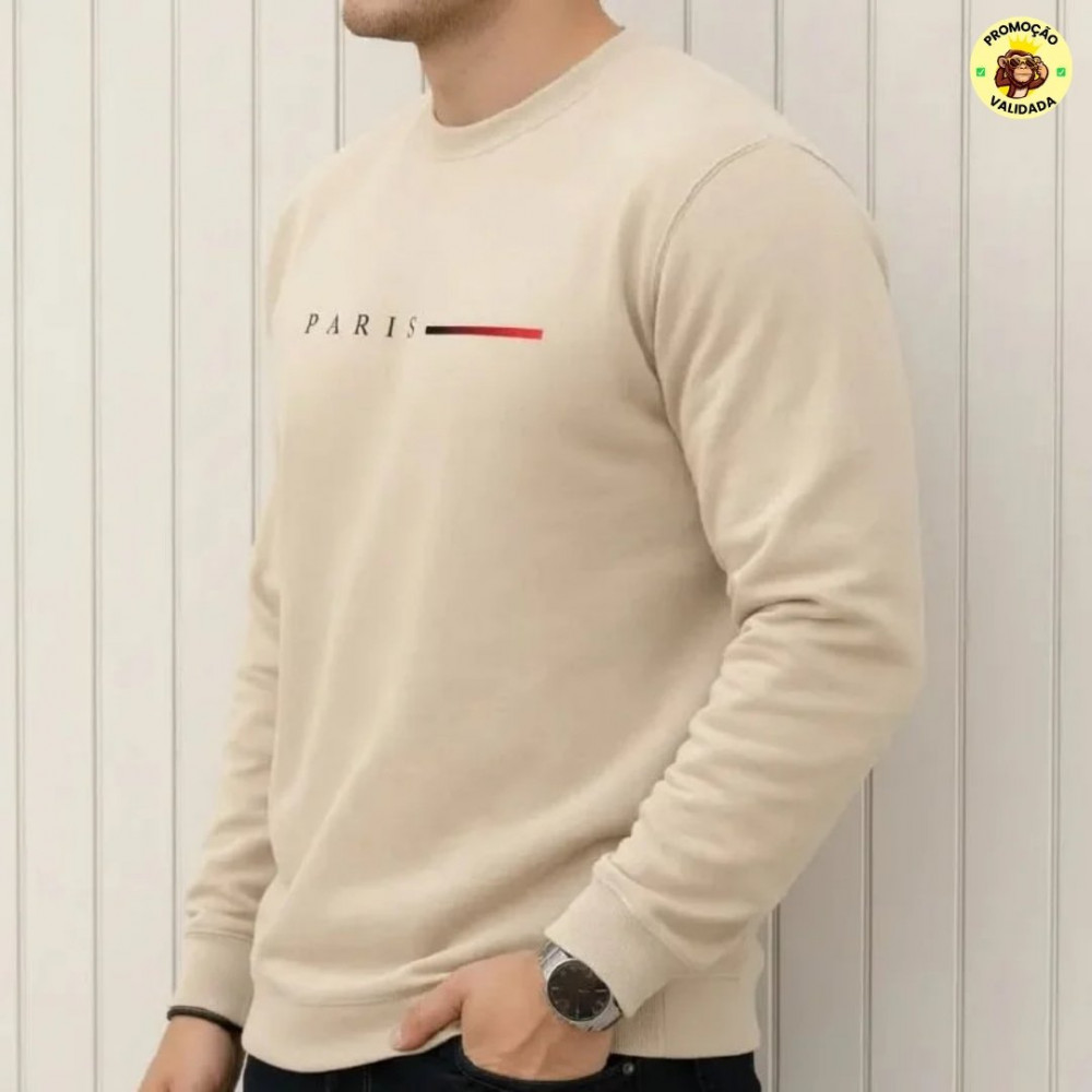 Moletom Masculino Gola Redonda Flanelado
