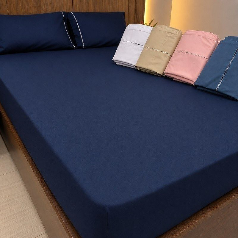 Jogo De Lençol 3 Pçs 400 Fios Cama Casal