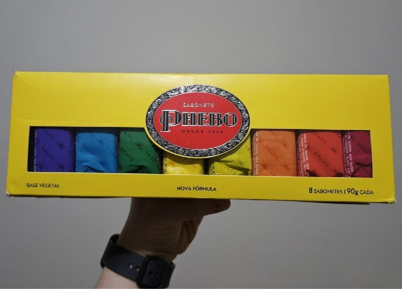 Kit 8 Sabonetes Phebo Amarelo 720g
