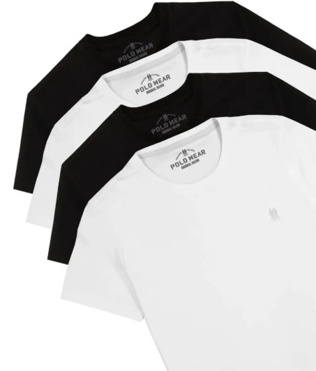 Kit 4 Camisetas Masculinas Polo Wear Sortido