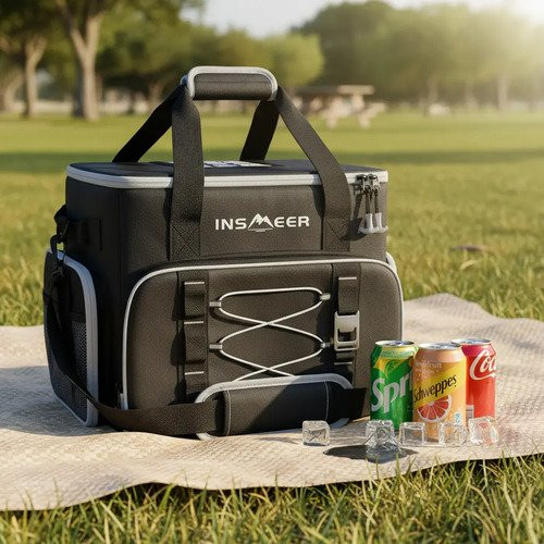 Bolsa Térmica Grande com Porta-Copos e Capota Rígida
