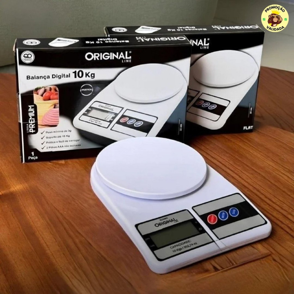 Balança de Cozinha Digital 10kg Precisão 1g Função Tara