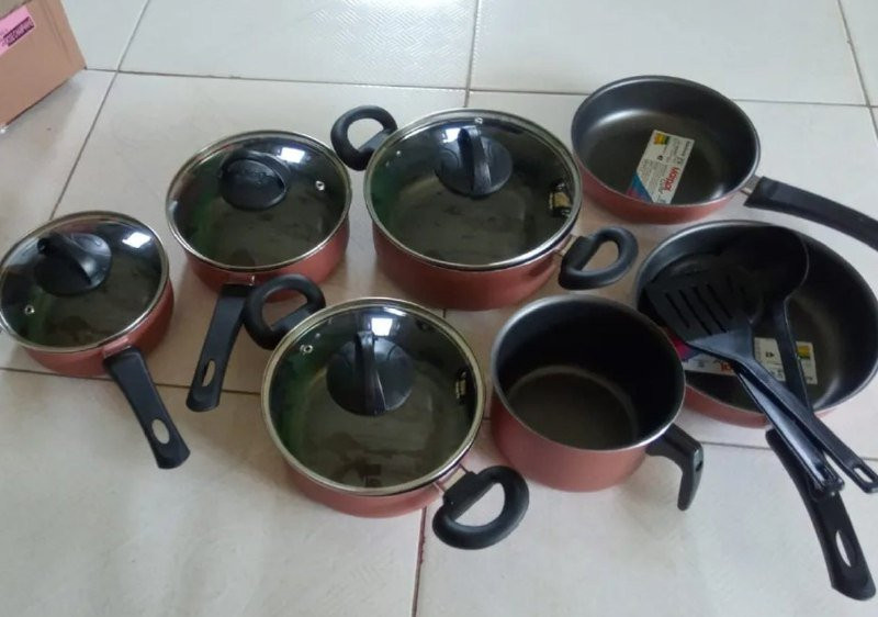 Conjunto Panelas Antiaderente 10 Peças Teflon