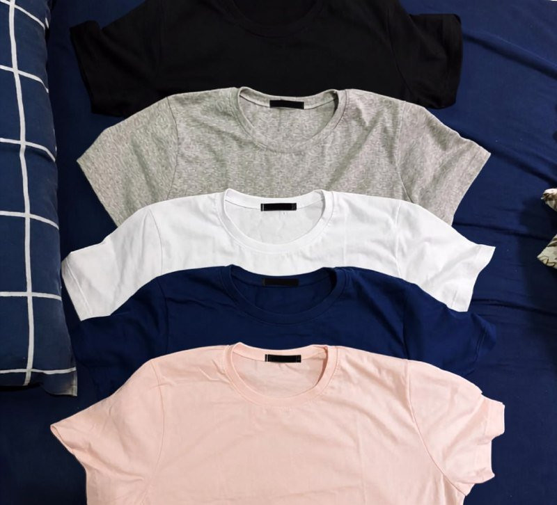 Kit 5 Camiseta Tshirt Basica Algodao Premium