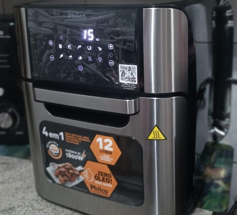Air Fryer Oven Philco 12L 4 em 1 1800W