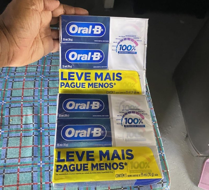 Oral-B Pasta de Dente 100%, 70 g, 3 Uds