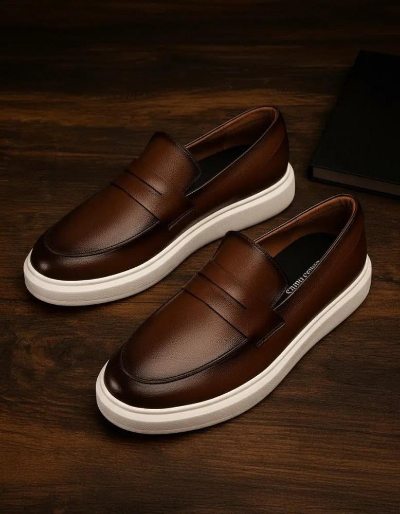 Sapato Mocassim Couro Casual Masculino