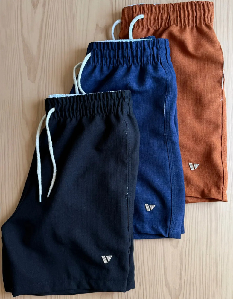 Kit 3 Shorts de Linho Masculino para Praia