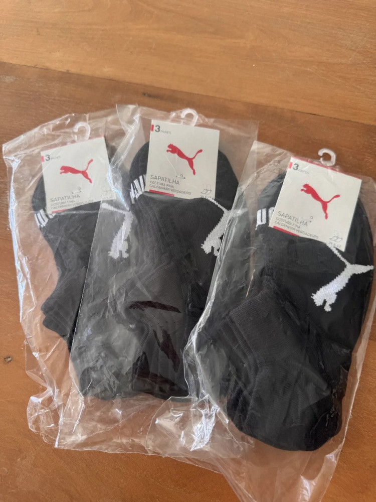 Kit 9 Pares Meias Puma Sapatilha Cano Baixo