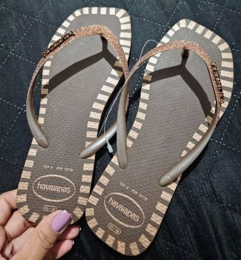 Chinelo Havaianas Slim Glitter Contour