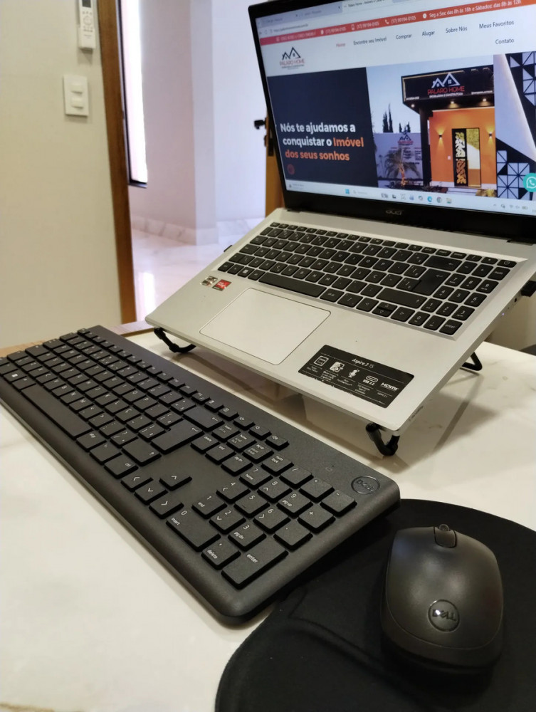 Teclado e Mouse sem fio Dell Km3322w Preto