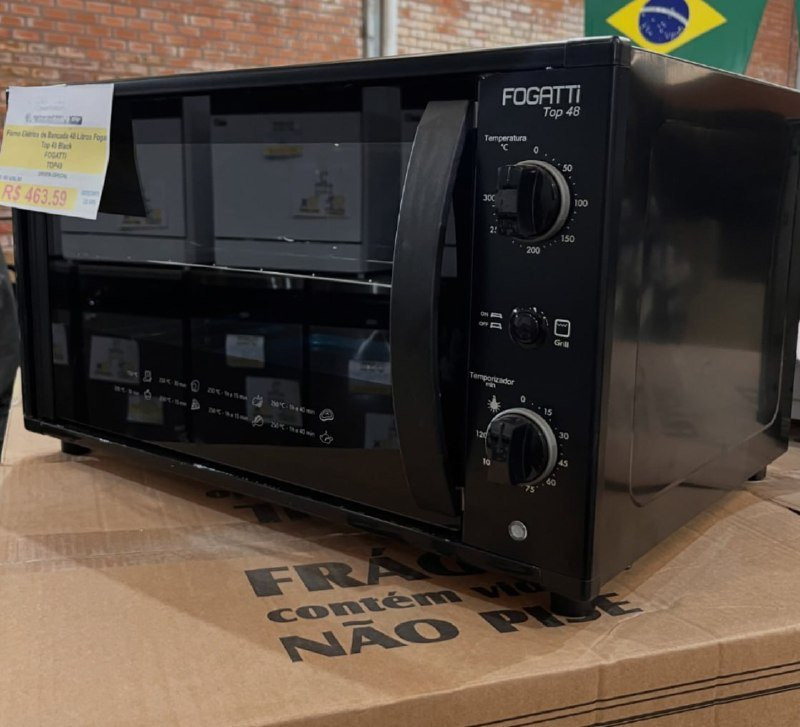 Forno De Banca Elétrico Top48 Fogatti 48L Black 220v