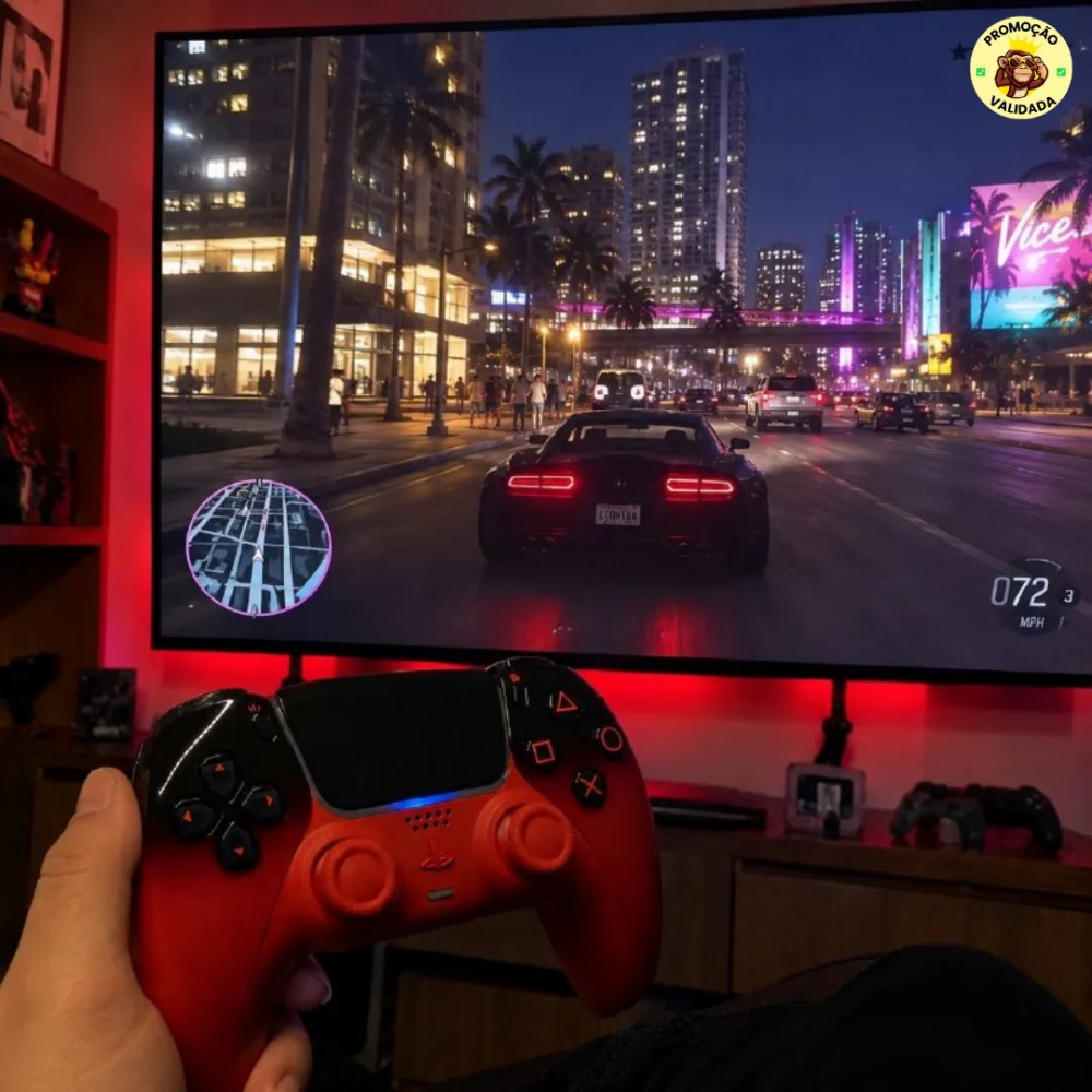 PlayStation Controle sem Fio DualSense Techno Red